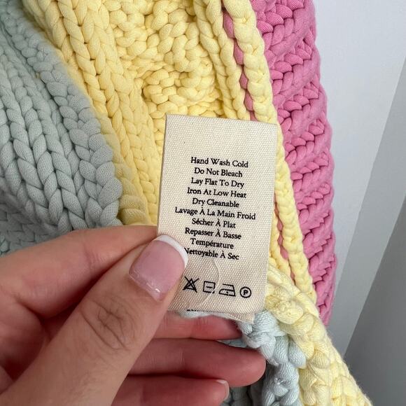 LoveShackFancy Horatio Oversized Cardigan Sweater Tassel Long Womens XS Rare - Picture 6 of 16